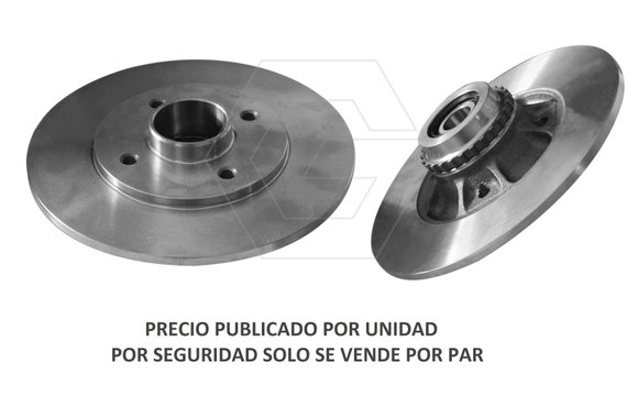 Imagen de DISCO DE FRENO TRASERO RENAULT CLIO 2 1.6 16V-1.9D