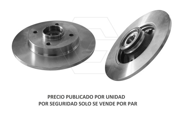Imagen de DISCO DE FRENO TRASERO PEUGEOT 207 1.4/1.6 2009 EN ADELANTE