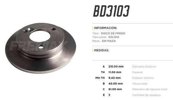 Imagen de DISCO DE FRENO RENAULT KWID 1.0 2017-