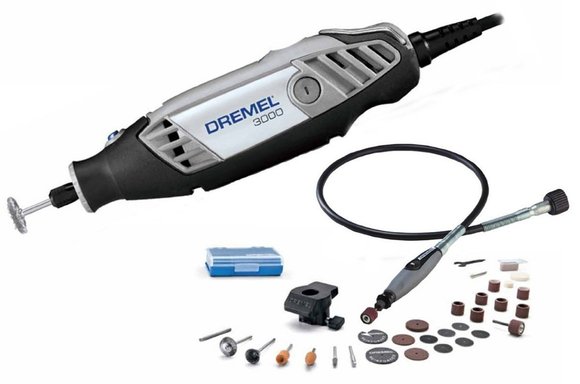 Imagen de MINI TORNO DREMEL 3000 + FLEXIBLE + 30 ACCESORIOS