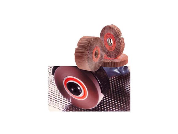 Imagen de RUEDA FLAP CON BRIDA METALICA 152X25X25MM GRANO 100