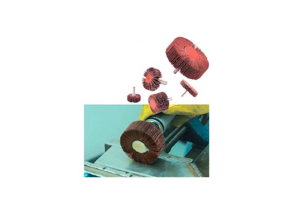 Imagen de RUEDA FLAP CON VASTAGO 25X25X6,4MM GRANO 120