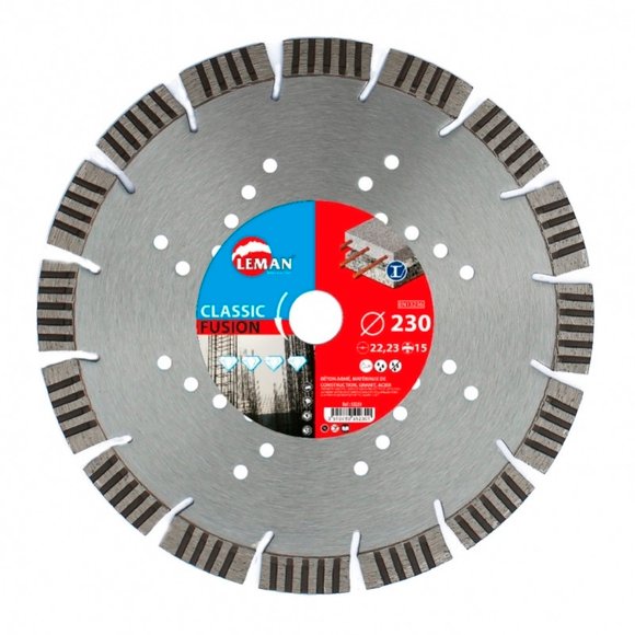 Imagen de DISCO DIAMANTADO SUPER CANTERO LEMAN 230X2,7X12X22,23MM