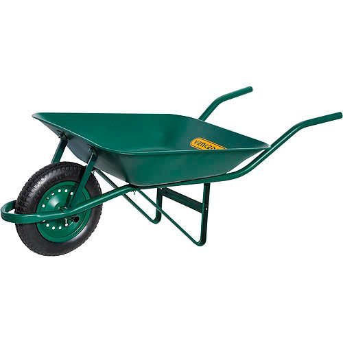 Imagen de CARRETILLA CHAPA 80KG 46LTS VERDE RUEDA C/CAMARA 3,25X8"