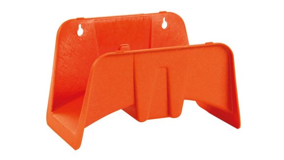 Imagen de 12 UNIDADES DE SOPORTE PLASTICO P/MANGUERA NARANJA