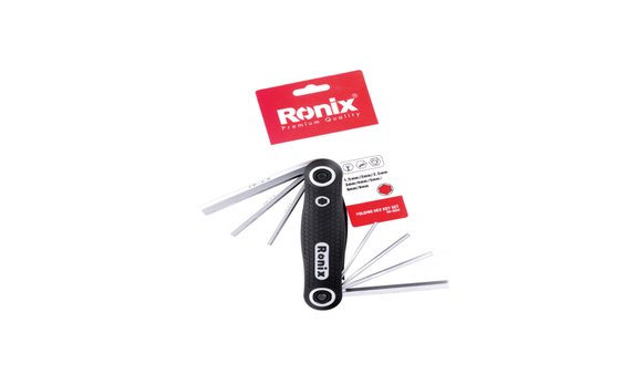 Imagen de JUEGO DE LLAVES HEXAGONALES PLEGABLES RONIX DE 1,5 A 8MM