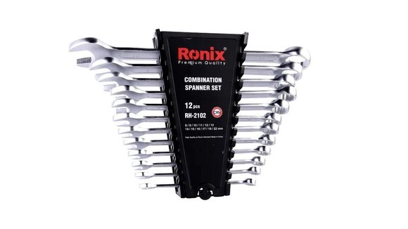 Imagen de JUEGO DE LLAVES COMBINADAS RONIX DE 12 PIEZAS (6 A 24MM)