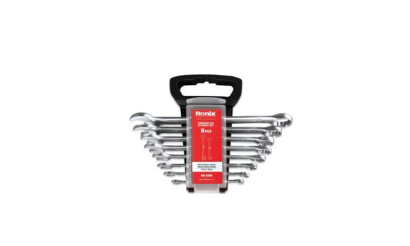 Imagen de JUEGO LLAVES COMBINADAS RONIX 8 PIEZAS SOPORTE PLASTICO