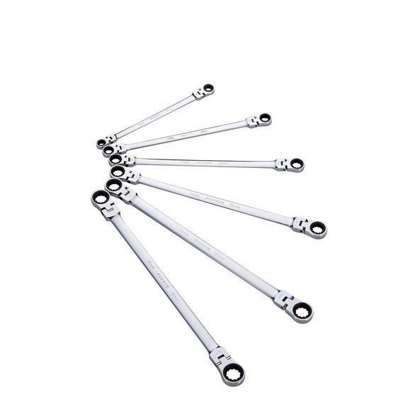 Imagen de JUEGO DE 6 LLAVES LARGAS FLEXIBLES CON ESTRIA UNIVERSAL