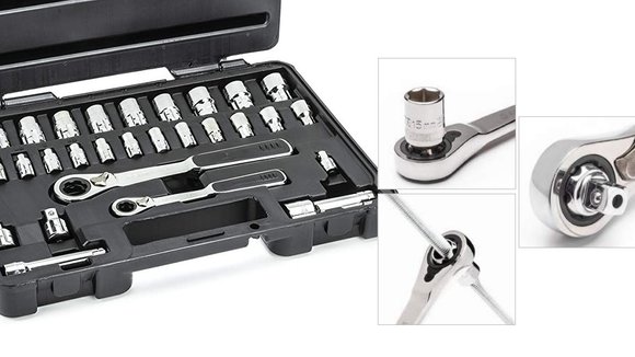 Imagen de JUEGO 30 PZS VORTEX  DE 1/4" Y 3/8"