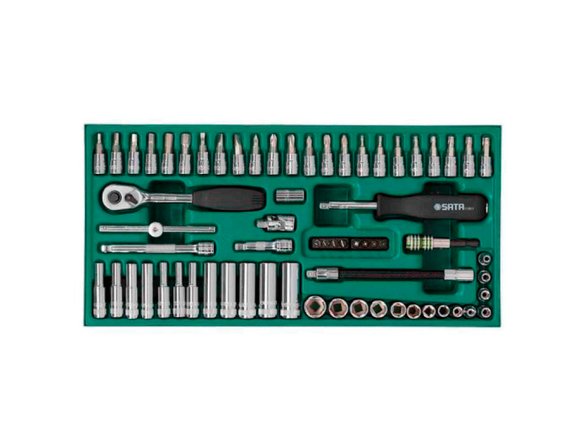 Imagen de JUEGO DADOS Y PUNTAS  DE 1/4" 66PZAS MILIMETRICO