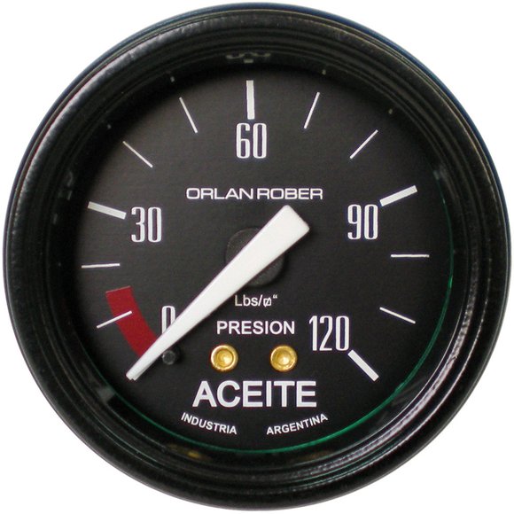 Imagen de MANOMETRO PRESION DE ACEITE ESCALA: 0-120 LBS/PUL