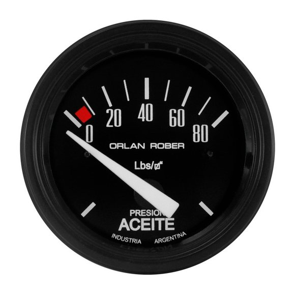 Imagen de MANOMETRO ELECTRICO DE ACEITE 12V ESCALA: 0-80 LBS/PULG2