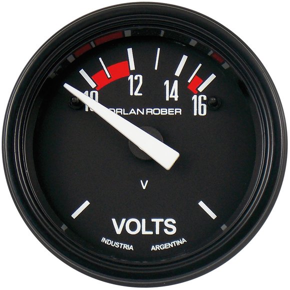 Imagen de VOLTIMETRO 12V ESCALA: 10-16V FONDO NEGRO DIAMETRO: 52MM