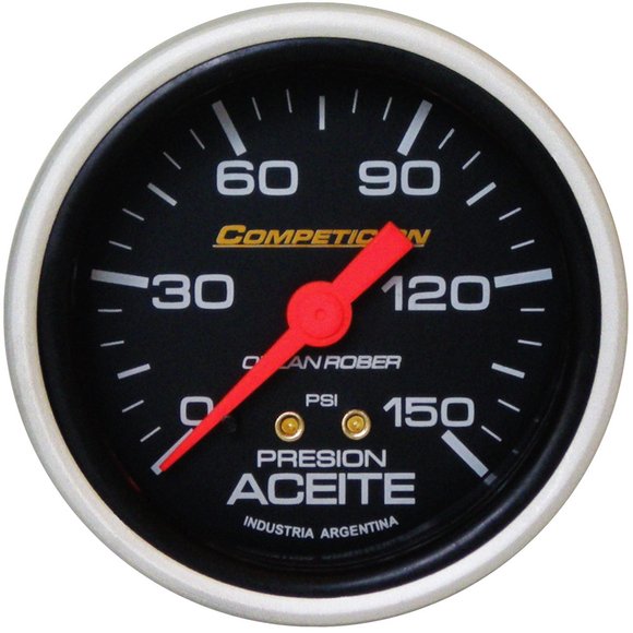 Imagen de MANOMETRO PRESION DE ACEITE ESCALA: 0-150 PSI FONDO NEGRO