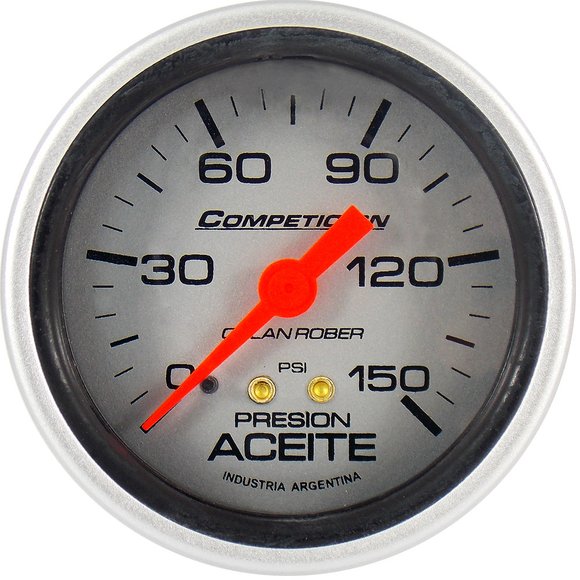 Imagen de MANOMETRO PRESION DE ACEITE ESCALA: 0-150 PSI FONDO GRIS
