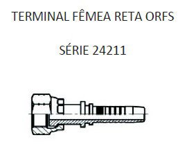 Imagen de HEMBRA RECTO 1.7/16" ORFS X 12F 16 MANG.1" PLANO C/ORRING