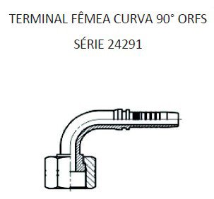 Imagen de HEMB CODO 90° 1" ORFS X 14F 08 MANG.1/2" PLANO C/ORRING