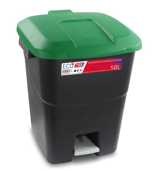 Imagen de CONTENEDOR RESIDUOS NEGRO 50 LTS