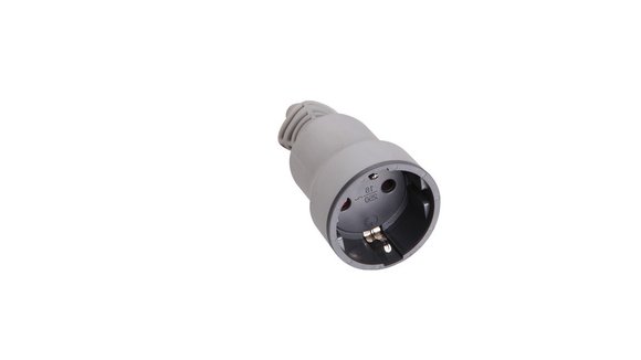 Imagen de FICHA HEMBRA GOMA NEGRA/GRIS SCHUKO 16AMP C/SEGURO