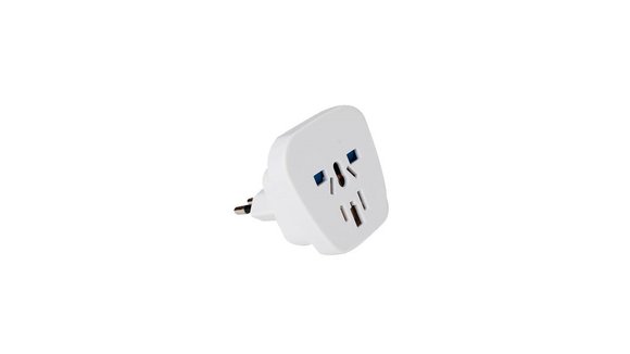 Imagen de ADAPTADOR BLANCO TRES EN LINEA A UNIVERSAL 10AMP