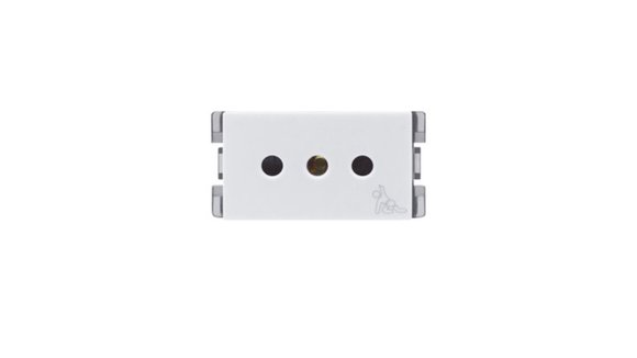Imagen de MODULO TOMA BLANCO 3 EN LINEA ATENEA C/SEG 10AMP 250V