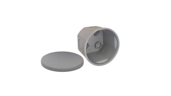 Imagen de CAJA EXTERIOR ESTANCA REDONDA GRIS 80X50MM IP44
