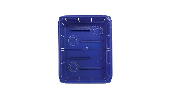 Imagen de CAJA EMBUTIR DE REGISTRO AZUL C/TAPA BLANCA 195X154X70MM