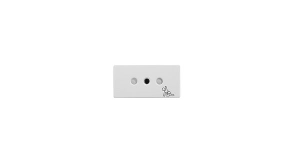 Imagen de MODULO TOMA BLANCO 3 EN LINEA REGGIO 10AMP C/SEGURO