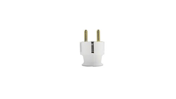 Imagen de FICHA MACHO PRENSA BLANCA SCHUKO 16AMP LATERAL