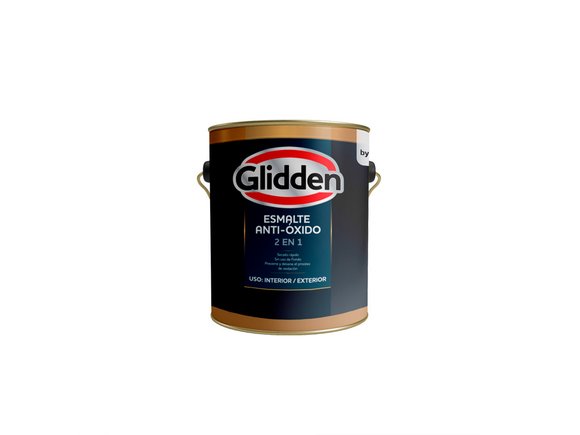 Imagen de GLIDDEN ESMALTE ANTIOXIDO 2 EN 1 BRILLANTE NEGRO 0,9LTS