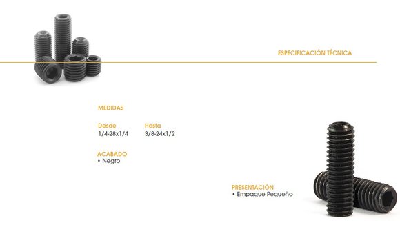 Imagen de PRISIONERO ALLEN UNF (PASE FINO) 5/16X1/2 NEGRO