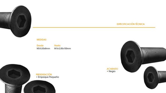 Imagen de TORNILLO ALLEN CABEZA FREZADA M3X0,5X30 NEGRO