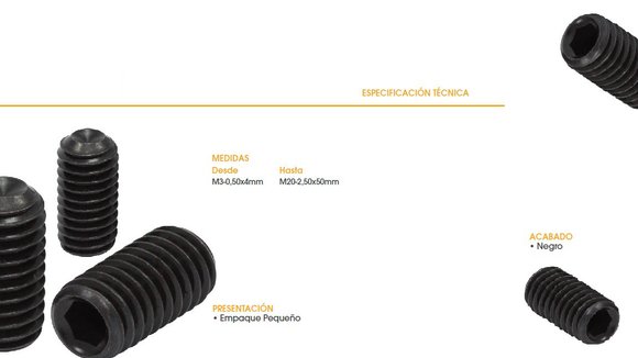Imagen de PRISIONERO ALLEN M6X1X25 NEGRO