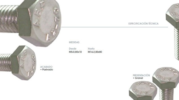 Imagen de TORNILLO HEX INOX A2 M6X1X30 PASIVADO