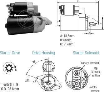 Imagen de MOTOR ARRANQUE CHEVROLET CORSA/CELTA/AGILE/AVEO 1.0/1.4 12V