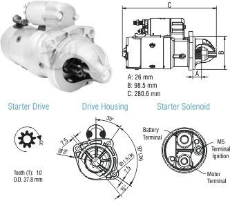 Imagen de MOTOR ARRANQUE VW 8120/8150/17250/MWM 4-10 C/PRESTOLITE