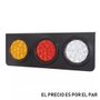 Imagen de PAR FAROS TRASERO LED UNIVERSAL 24V (FRENO/REVERSA/SEÑALERO)