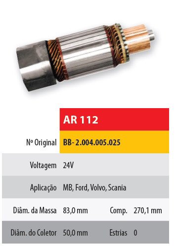 Imagen de INDUCIDO 24V MERCEDES BENZ/VOLVO/SCANIA (270X83X29)