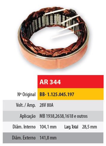 Imagen de ESTATOR 24V 80AMP MERCEDES BENZ 1938/2638/1618
