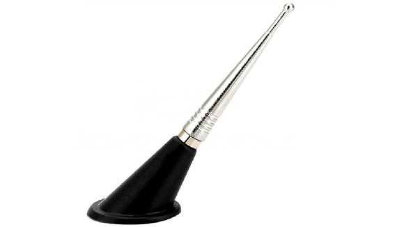 Imagen de ANTENA DE TECHO PARA AUTO DECORATIVA 15CM NEGRA Y PLATEADA