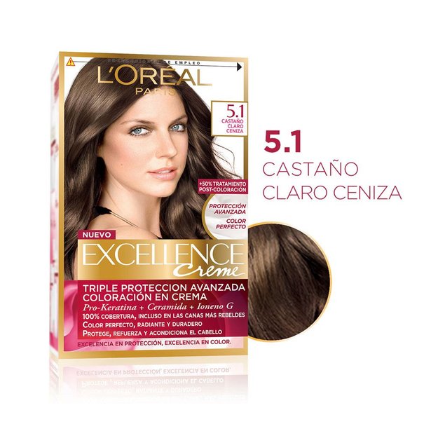 Imagen de Tinta Loreal Excellence Nº5.1 Castaño Claro Cenizo