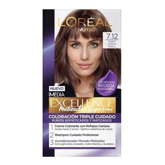 Imagen de Tinta Loreal Excellence Matizador Supreme Nº7.12
