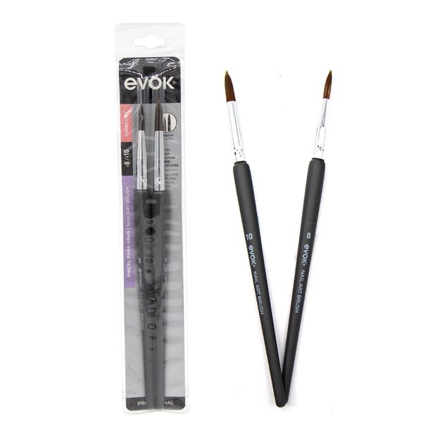Imagen de Pinceles para Uñas Evok N°8 y N°10