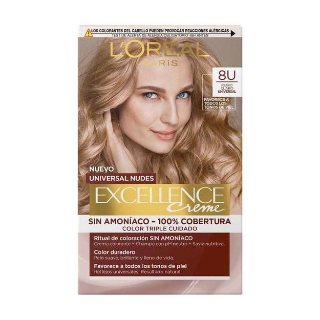 Imagen de Tinta Loreal Excellence Universal Nudes Sin Amoniaco Nº8U