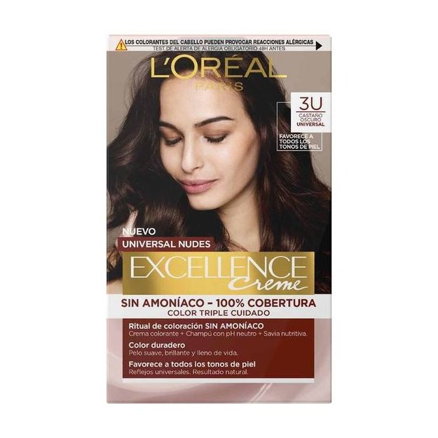 Imagen de Tinta Loreal Excellence Universal Nudes Sin Amoniaco Nº3U