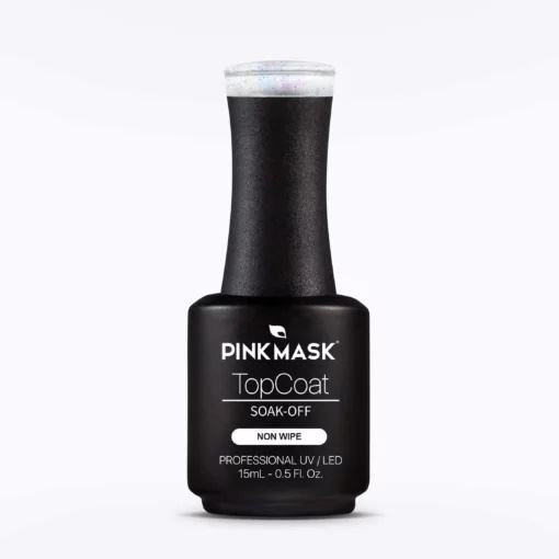 Imagen de Top Coat Glitter Pink Mask Gel Color