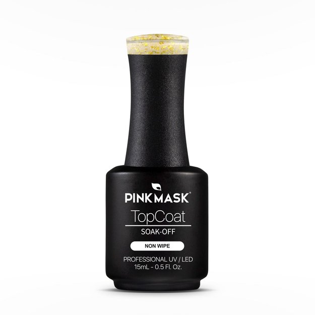 Imagen de Top Coat Gold Diamond Pink Mask Gel Color N°2