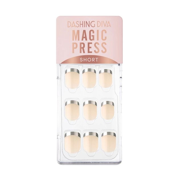 Imagen de Uñas en Gel Hortensia Dashing Diva Silver French