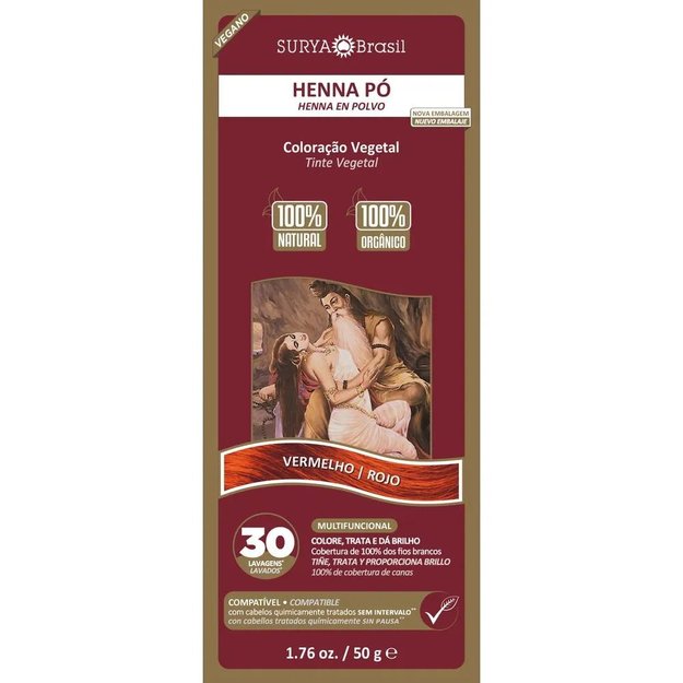 Imagen de Henna en Polvo Surya Rojo 50 g